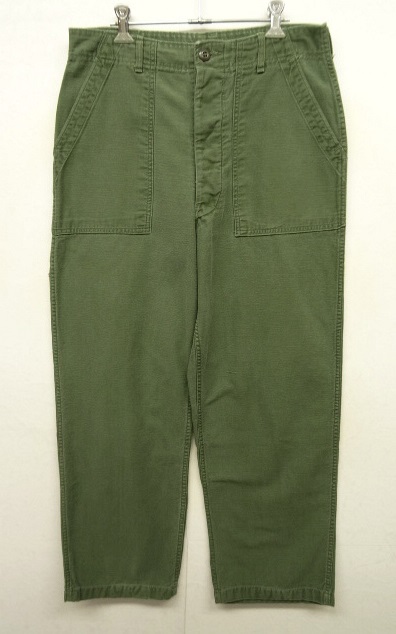 画像: 60'S アメリカ軍 US ARMY "OG107" コットンサテン ベイカーパンツ W34L31 (VINTAGE) 「Bottoms」 入荷しました。