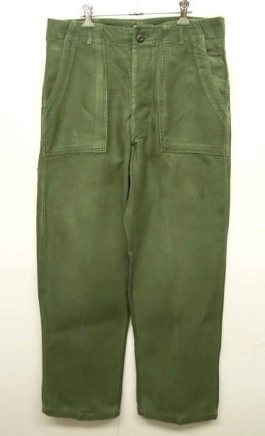 画像: 60'S アメリカ軍 US ARMY "OG107" コットンサテン ベイカーパンツ W34L33 (VINTAGE) 「Bottoms」 入荷しました。