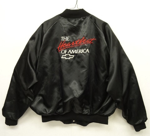 画像: 80'S CHEVROLET "THE HEARTBEAT OF AMERICA" サテンジャケット ブラック USA製 (VINTAGE) 「Jacket」 入荷しました。