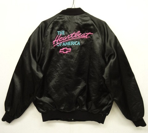 画像: 80'S CHEVROLET "THE HEARTBEAT OF AMERICA" サテンジャケット ブラック USA製 (VINTAGE) 「Jacket」 入荷しました。