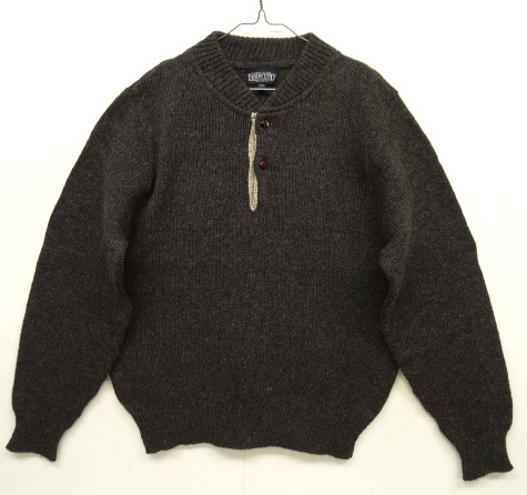 画像: 90'S LAND'S END ヘンリーネックニット チャコール USA製 (VINTAGE) 「Knit」 入荷しました。