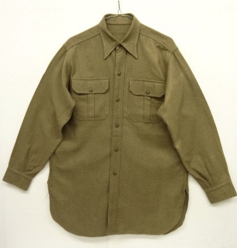 画像: 50'S アメリカ軍 US ARMY マチ付き ウール フィールドシャツ KHAKI (VINTAGE) 「L/S Shirt」 入荷しました。