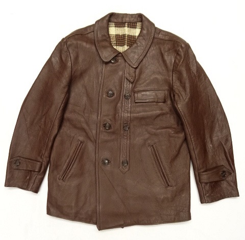 画像: 70'S E.D.F製 "コルビジェジャケット" 裏地ウール レザージャケット BROWN フランス製 (VINTAGE) 「Jacket」 入荷しました。