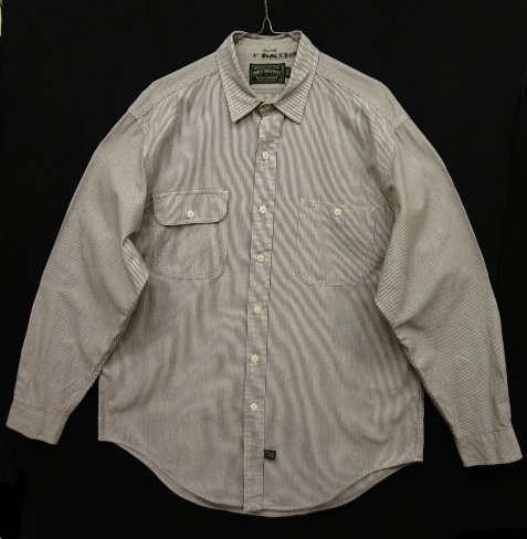 画像: 90'S POLO COUNTRY 猫目ボタン ワークシャツ ストライプ (VINTAGE) 「L/S Shirt」 入荷しました。