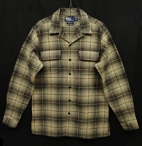 画像: 90'S RALPH LAUREN "HERITAGE SKI CAMP" ウール オープンカラーシャツ オンブレチェック (VINTAGE) 「L/S Shirt」 入荷しました。