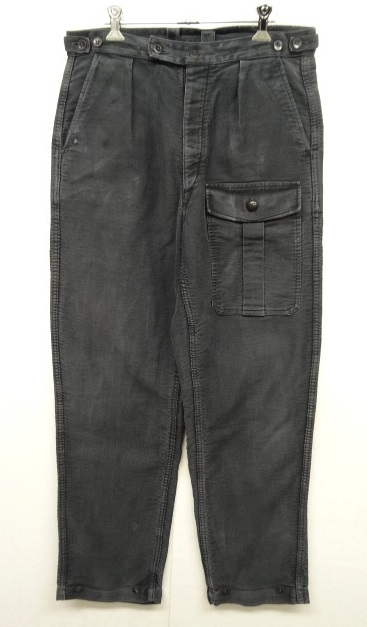 画像: 50'S ユーロワーク 片側ポケット付き ブラックモールスキン ワークパンツ (VINTAGE) 「Bottoms」 入荷しました。