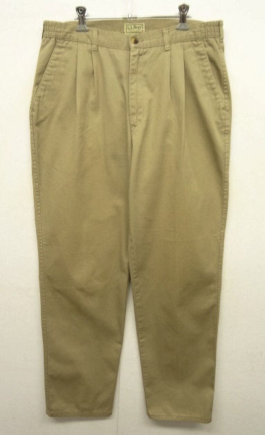 画像: 80'S LL Bean ツープリーツ チノパンツ 42TALONジップ USA製 (VINTAGE) 「Bottoms」 入荷しました。