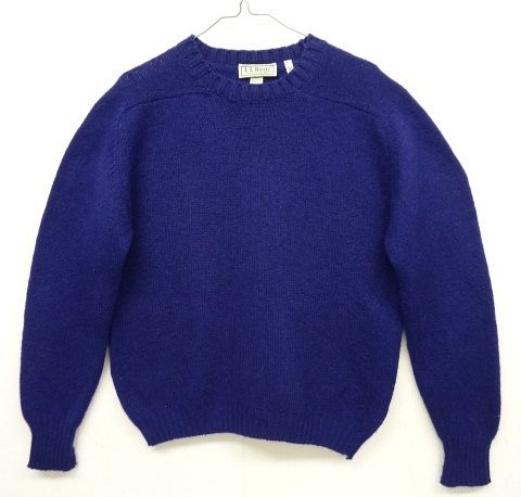 画像: 80'S LL Bean ウール クルーネックニット ブルー アイルランド製 (VINTAGE) 「Knit」 入荷しました。