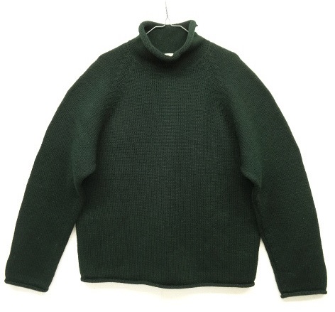 画像: 90'S J.CREW 旧タグ ウール ロールネックセーター ダークグリーン (VINTAGE) 「Knit」 入荷しました。