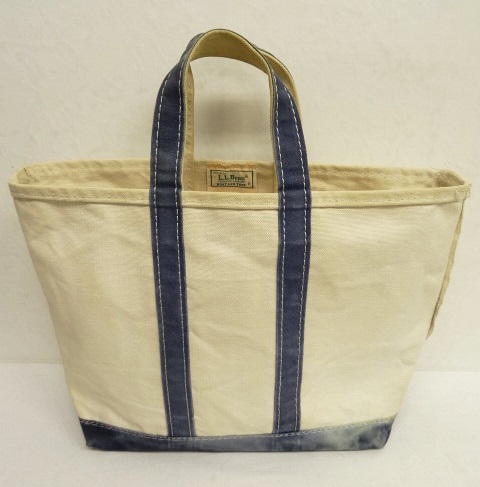 画像: 80'S LL Bean 2色タグ キャンバス トートバッグ ネイビー/オフホワイト USA製 (VINTAGE) 「Bag」 入荷しました。