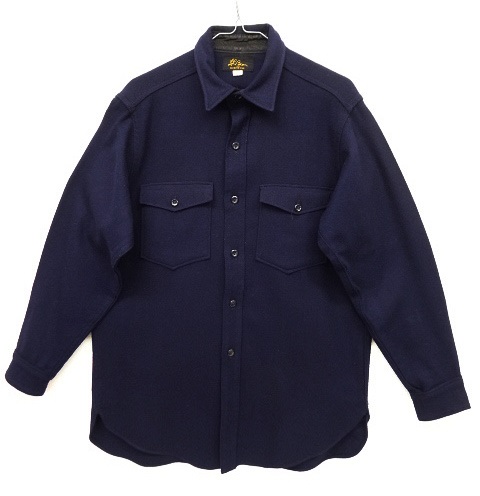 画像: 50'S LL Bean 筆記体黒タグ ウール CPOシャツ NAVY (VINTAGE) 「L/S Shirt」 入荷しました。