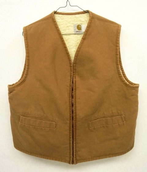 画像: 70'S CARHARTT プリントタグ 裏ボア入り ダックベスト USA製 (VINTAGE) 「No Sleeve」 入荷しました。
