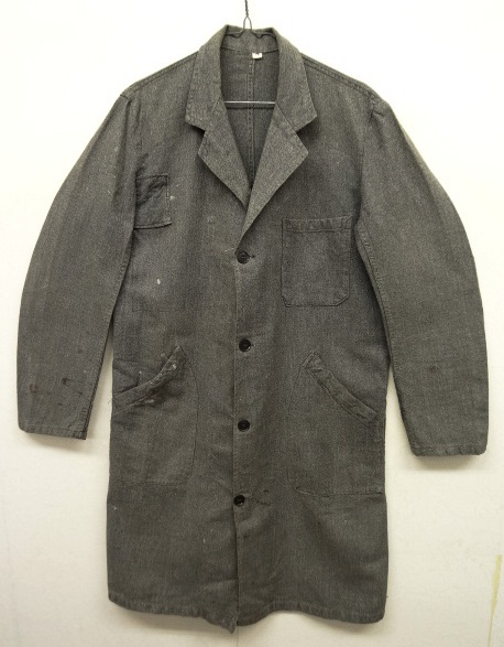 画像: 50'S フレンチワーク 耳付き ブラックシャンブレー アトリエコート (VINTAGE) 「Jacket」 入荷しました。