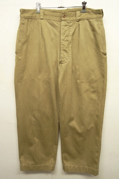 画像: 50'S フランス軍 M52 プリーツ入り チノパンツ サイズ26 (VINTAGE) 「Bottoms」 入荷しました。