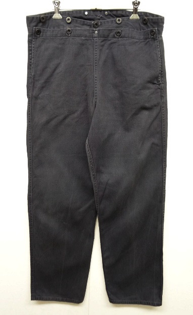 画像: 70'S ユーロワーク 月桂樹ボタン コットン ワークパンツ BLACK (VINTAGE) 「Bottoms」 入荷しました。
