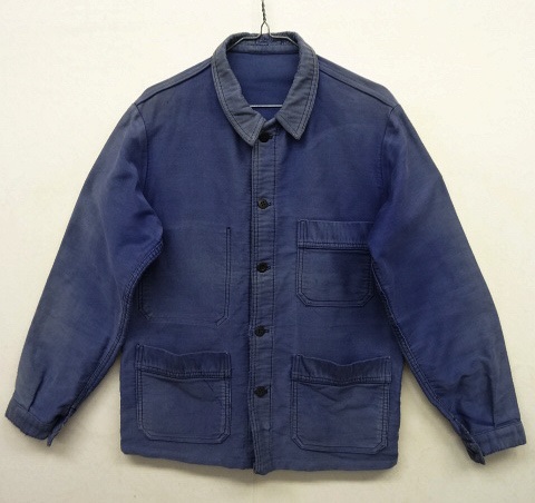 画像: 50'S フレンチワーク モールスキン カバーオール BLUE (VINTAGE) 「Jacket」 入荷しました。