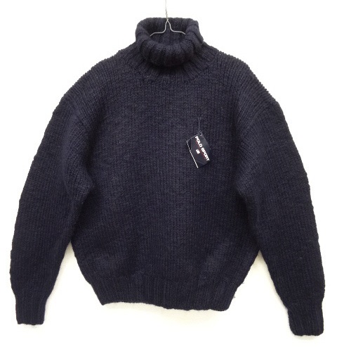 画像: 90'S POLO SPORT "HAND KNIT" モヘア混 タートルネック ニット DK NAVY (DEADSTOCK) 「Knit」 入荷しました。