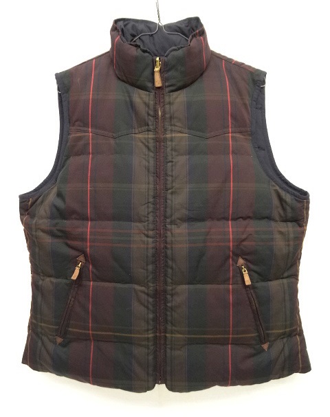 画像: RALPH LAUREN リバーシブル ダウンベスト チェック柄/ネイビー (VINTAGE) 「No Sleeve」 入荷しました。