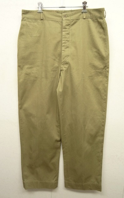 画像: 50'S アメリカ軍 USMC フラップ付きバックポケット ボタンフライ チノパンツ W38L33 (VINTAGE) 「Bottoms」 入荷しました。