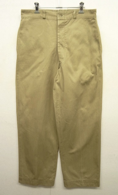 画像: 50'S アメリカ軍 USMC フラップ付きバックポケット ボタンフライ チノパンツ W34L33 (VINTAGE) 「Bottoms」 入荷しました。