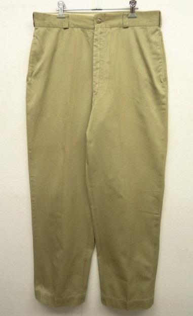 画像: 60'S アメリカ軍 US ARMY コットン100% チノパンツ RAPID製ジップ (VINTAGE) 「Bottoms」 入荷しました。