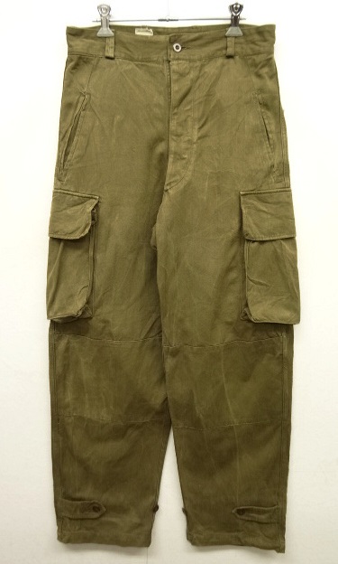 画像: 50'S フランス軍 M47 HBT フィールドパンツ 後期型 KHAKI サイズ31 (VINTAGE) 「Bottoms」 入荷しました。