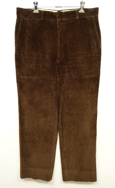 画像: 80'S BROOKS BROTHERS 太畝コーデュロイパンツ ブラウン TALONジップ (VINTAGE) 「Bottoms」 入荷しました。