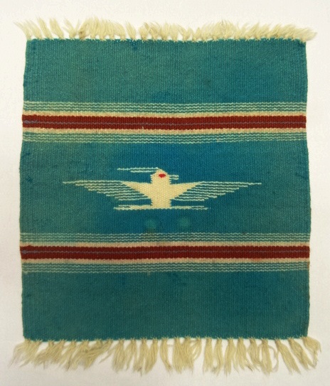 画像: オールド ウール チマヨラグ サンダーバード柄 LT BLUE 37cm x 36cm (VINTAGE) 「Antique Goods」 入荷しました。