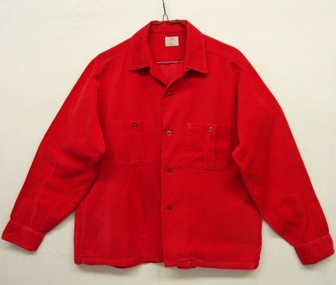 画像: 60'S SEARS コーデュロイ オープンカラーシャツ RED (VINTAGE) 「L/S Shirt」 入荷しました。