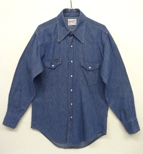画像: 70'S WRANGLER "27MW" 白タグ デニム ウエスタンシャツ インディゴ USA製 (VINTAGE) 「L/S Shirt」 入荷しました。