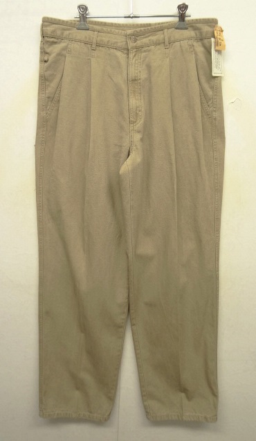 画像: 90'S EDDIE BAUER 黒タグ プリーツ入り チノパンツ BEIGE (DEADSTOCK) 「Bottoms」 入荷しました。