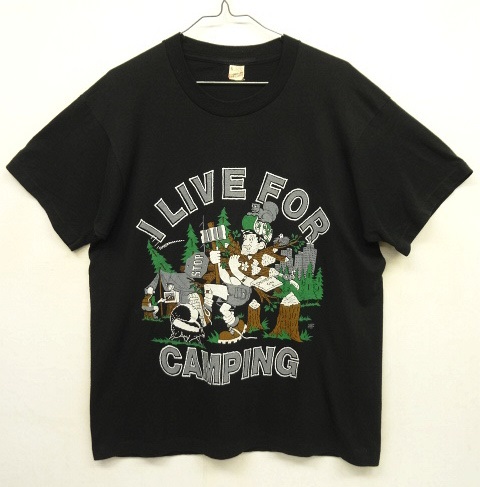 画像: 90'S LIVE FOR CAMPING シングルステッチ 半袖 Tシャツ ブラック USA製 (VINTAGE) 「T-Shirt」 入荷しました。