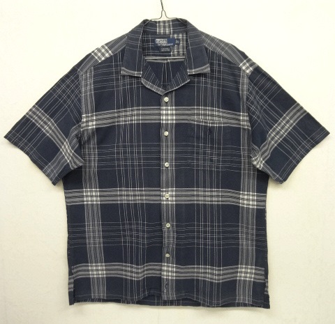 画像: 90'S RALPH LAUREN "CALDWELL" コットン 半袖 オープンカラーシャツ チェック柄 (VINTAGE) 「S/S Shirt」 入荷しました。