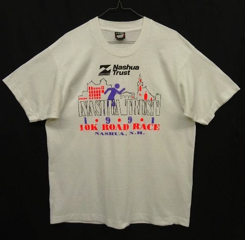 画像: 90'S NASHUA TRUST シングルステッチ 両面プリント 半袖 Tシャツ ホワイト USA製 (VINTAGE) 「T-Shirt」 入荷しました。