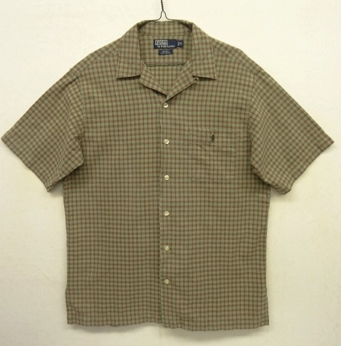画像: 90'S RALPH LAUREN "ADAMS" コットン 半袖 オープンカラーシャツ チェック柄 (VINTAGE) 「S/S Shirt」 入荷しました。