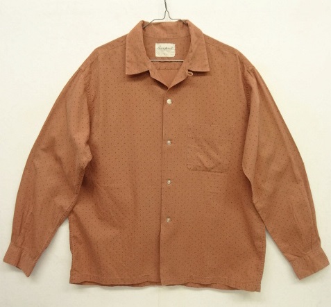 画像: 60'S COOPERS コットン 長袖 オープンカラーシャツ 小紋柄 (VINTAGE) 「L/S Shirt」 入荷しました。