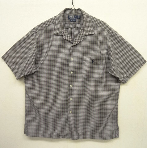 画像: 90'S RALPH LAUREN "CALDWELL" コットン 半袖 オープンカラーシャツ チェック柄 (VINTAGE) 「S/S Shirt」 入荷しました。