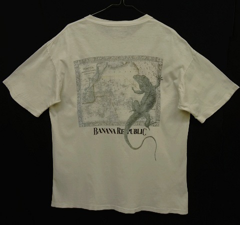 画像: 80'S BANANA REPUBLIC "マップ&イグアナプリント" ポケット付き Tシャツ USA製 (VINTAGE) 「T-Shirt」 入荷しました。