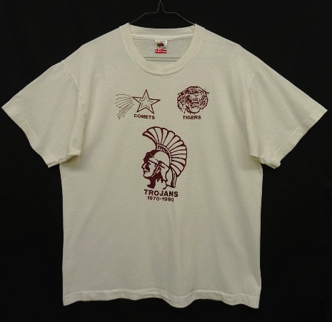 画像: 90'S FRUIT OF THE LOOM "TROJANS" シングルステッチ Tシャツ USA製 (VINTAGE) 「T-Shirt」 入荷しました。