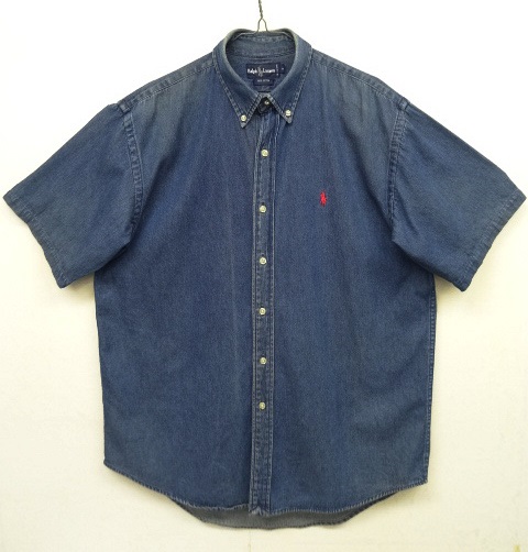 画像: 90'S RALPH LAUREN デニム 半袖 BDシャツ インディゴ (VINTAGE) 「S/S Shirt」 入荷しました。