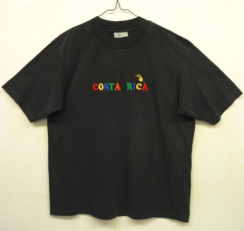 画像: COSTA RICA ロゴ刺繍 シングルステッチ スーベニア 半袖 Tシャツ ブラック (VINTAGE) 「T-Shirt」 入荷しました。