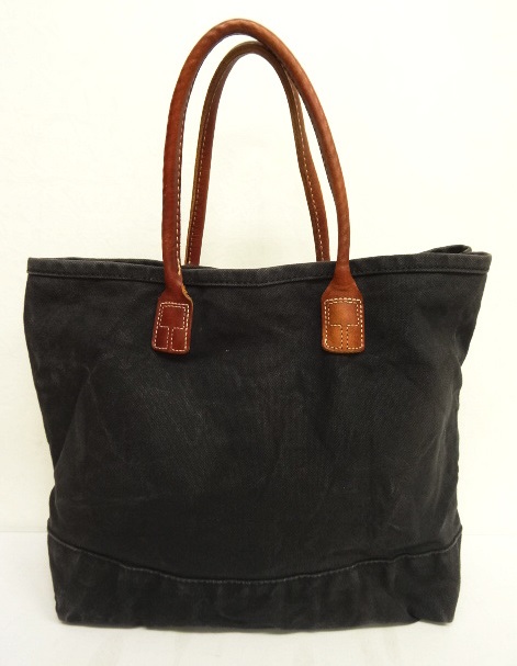 画像: HERITAGE LEATHER レザーハンドル キャンバストートバッグ ブラック USA製 (USED) 「Bag」 入荷しました。