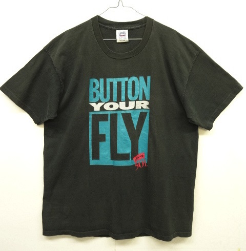 画像: 90'S LEVIS 501 "BUTTON YOUR FLY" シングルステッチ Tシャツ ブラック USA製 (VINTAGE) 「T-Shirt」 入荷しました。