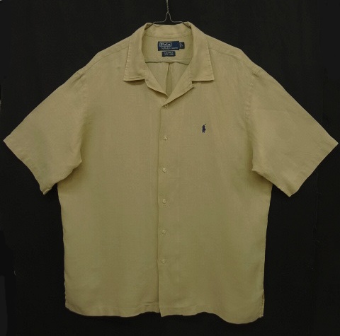 画像: 90'S RALPH LAUREN "CALDWELL" リネン 半袖 オープンカラーシャツ ベージュ (VINTAGE) 「S/S Shirt」 入荷しました。