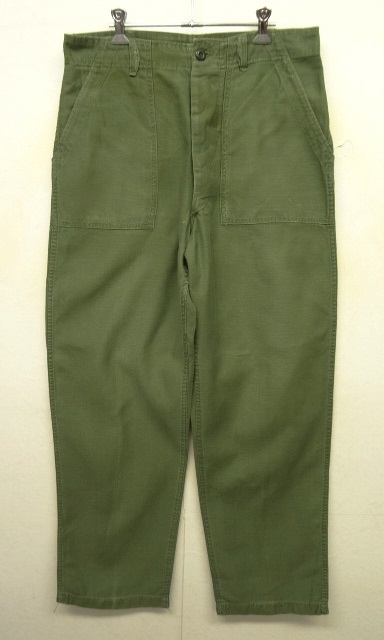 画像: 60'S アメリカ軍 US ARMY "OG107" コットンサテン ベイカーパンツ W34L33 (VINTAGE) 「Bottoms」 入荷しました。