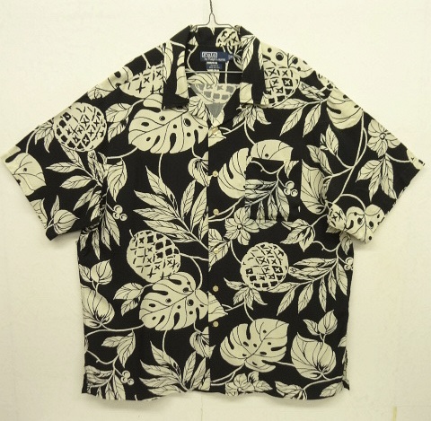 画像: 90'S RALPH LAUREN "ADAMS" レーヨン 半袖 オープンカラーシャツ ブラックベース/花柄 (VINTAGE) 「S/S Shirt」 入荷しました。