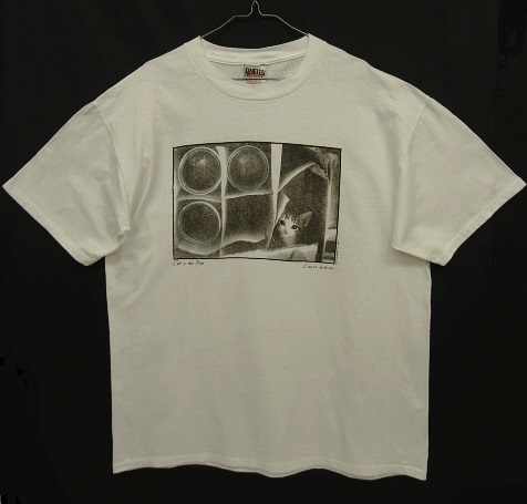 画像: 90'S LAURIE WHITE "CAT IN THE BOX" シングルステッチ 半袖 フォトTシャツ ホワイト (VINTAGE) 「T-Shirt」 入荷しました。