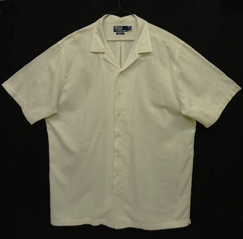 画像: 90'S RALPH LAUREN "CLASSIC FIT" コットン 半袖 オープンカラーシャツ ホワイト (VINTAGE) 「S/S Shirt」 入荷しました。