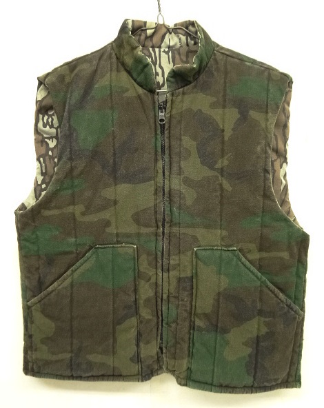 画像: UNKNOWN 中綿入り リバーシブル ベスト WOODLAND/TREBARK CAMO (VINTAGE) 「No Sleeve」 入荷しました。