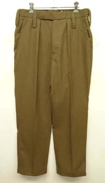 画像: イギリス軍 BRITISH ARMY "BARRACK DRESS" プリーツ入り ウール ドレスパンツ BROWN (DEADSTOCK) 「Bottoms」 入荷しました。